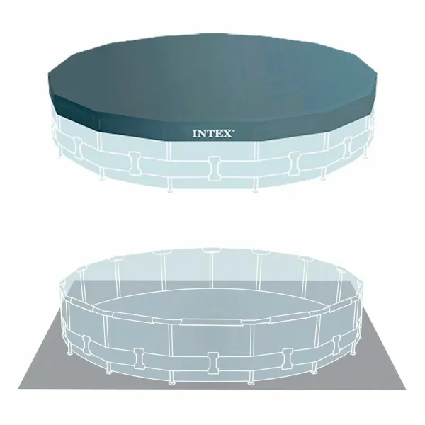 Removable pool Intex Prism Frame 457 x 107 cm 14.614 l Grey