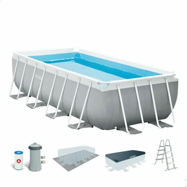 Išmontuojamas baseinas Intex Prism Frame 488 x 244 x 107 cm 10.874 l Pilka
