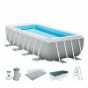 Išmontuojamas baseinas Intex Prism Frame 488 x 244 x 107 cm 10.874 l Pilka