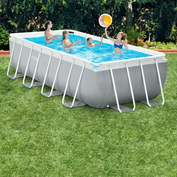 Išmontuojamas baseinas Intex Prism Frame 488 x 244 x 107 cm 10.874 l Pilka