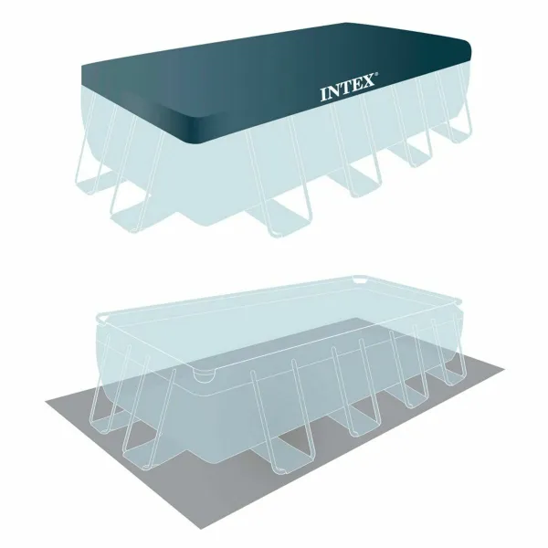 Išmontuojamas baseinas Intex Prism Frame 488 x 244 x 107 cm 10.874 l Pilka
