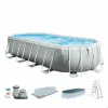 Irrotettava allas Intex Prism Frame 610 x 122 x 305 cm 610 x 305 x 122 cm 18.202 l Harmaa Soikea