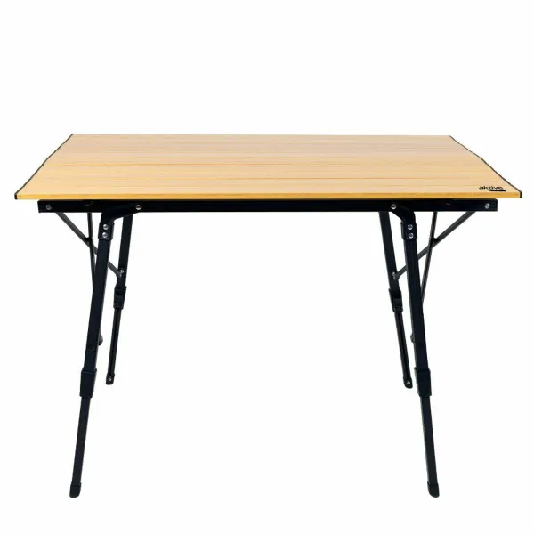 Sulankstomas stalas Aktive 90 x 70 x 57 cm Stovyklavimas Juoda Ruda Aliuminis