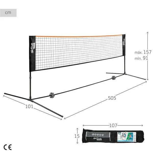 Lentopalloverkko Aktive 505 x 157 x 101 cm Kannettava tietokone