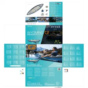 Надувной каноэ Intex Wyoming C2 307 x 89 x 53 cm