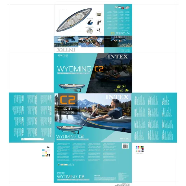 Inflatable Canoe Intex Wyoming C2 307 x 89 x 53 cm