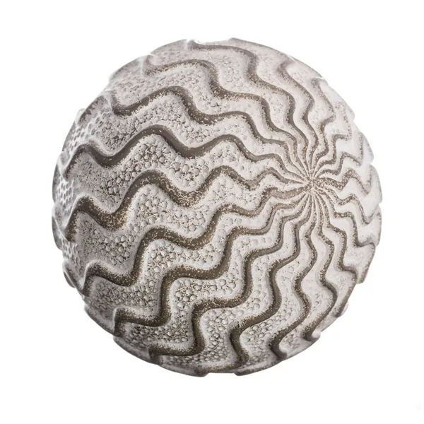 Balls Decoration Grey White 10 x 10 x 10 cm (8 Units)