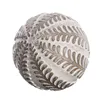 Balls Decoration Grey White 10 x 10 x 10 cm (8 Units)