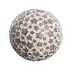 Balls Decoration Grey White 10 x 10 x 10 cm (8 Units)