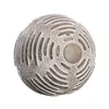 Balls Decoration Grey White 10 x 10 x 10 cm (8 Units)