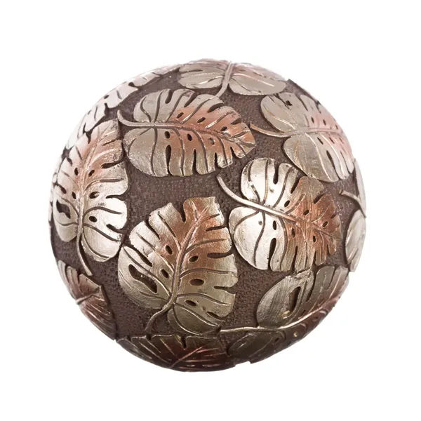 Balls Decoration Brown Bronze 10 x 10 x 10 cm (8 Units)