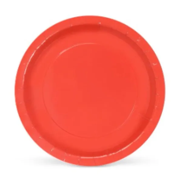 Plate set Algon Cardboard Disposable Red 10Units 20 x 20 x 1,5 cm