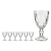 Wine glass Diamond Transparent Glass 330 ml (6 Units)