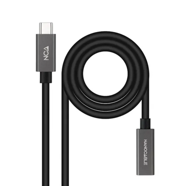 USB-C Extension Cable NANOCABLE 10.01.4401-L150 Black 1,5 m