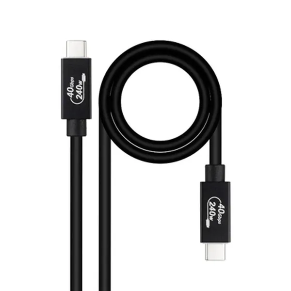 USB-C-Kaapeli NANOCABLE 10.01.5001 Musta 1 m