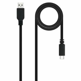 USB A - USB-C kaapeli NANOCABLE 10.01.2101-L150 Musta 1,5 m