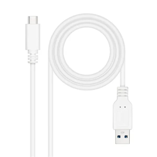 Универсальный кабель USB-C-USB NANOCABLE 10.01.4002-W Белый 2 m