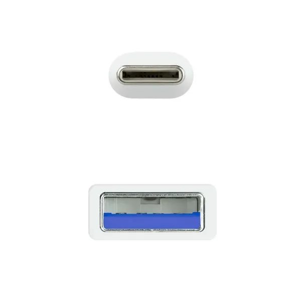 Универсальный кабель USB-C-USB NANOCABLE 10.01.4002-W Белый 2 m