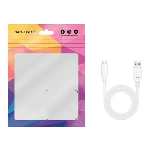 Универсальный кабель USB-C-USB NANOCABLE 10.01.4002-W Белый 2 m