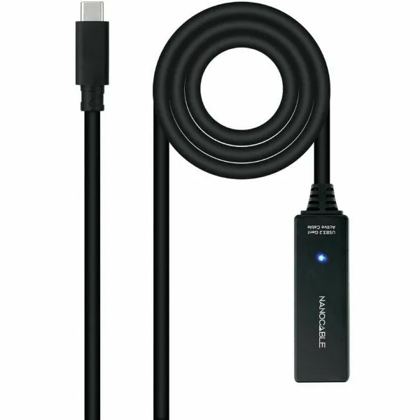 USB-kaabel NANOCABLE USB 3.2 amplif. C/M-C/H 5m Must 5 m