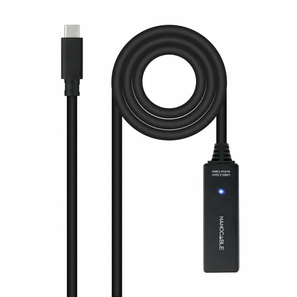 USB-kaabel NANOCABLE USB 3.2 amplif. C/M-C/H 5m Must 5 m