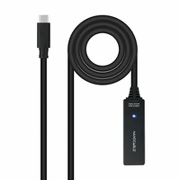 USB-kaabel NANOCABLE USB 3.2 amplif. C/M-C/H 5m Must 5 m