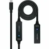 USB Kabelis NANOCABLE Cable USB 3.2 amplif. C/M-C/H 10 m Melns