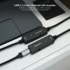 USB Kabelis NANOCABLE Cable USB 3.2 amplif. C/M-C/H 10 m Melns