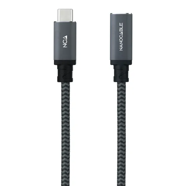 USB-kaabel NANOCABLE USB 3.2 GEN2x2 100W C/M-H Must