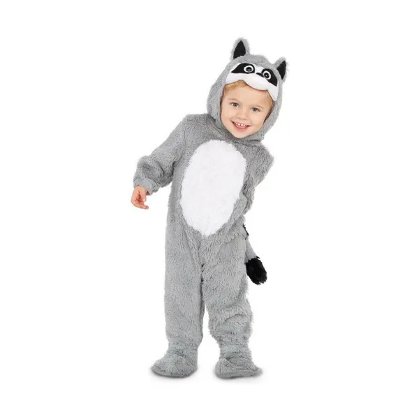 Costume for Babies My Other Me Grey 7-12 Months Racoon (3 Pieces)