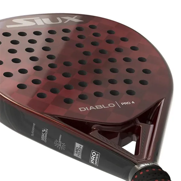 Padel Racket Siux Diablo Pro 4 Dark Red Charcoal EVA