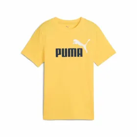 Child's Short Sleeve T-Shirt Puma ESS 2 COLOR No.1 Logo Tee B 685778 55 Yellow