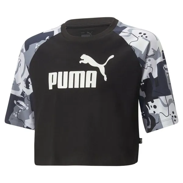 Детский Футболка с коротким рукавом Puma Ess+ Street Art Ragl Чёрный