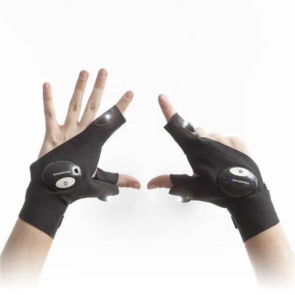 Gloves with LED Light Gleds InnovaGoods 2 Units