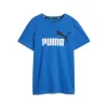 Child's Short Sleeve T-Shirt Puma Ess+ 2 Col Logo Blue