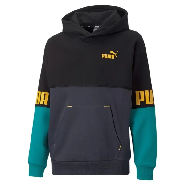 Bērnu Sporta Krekls ar Kapuci Puma Puma Power Colorblock Melns
