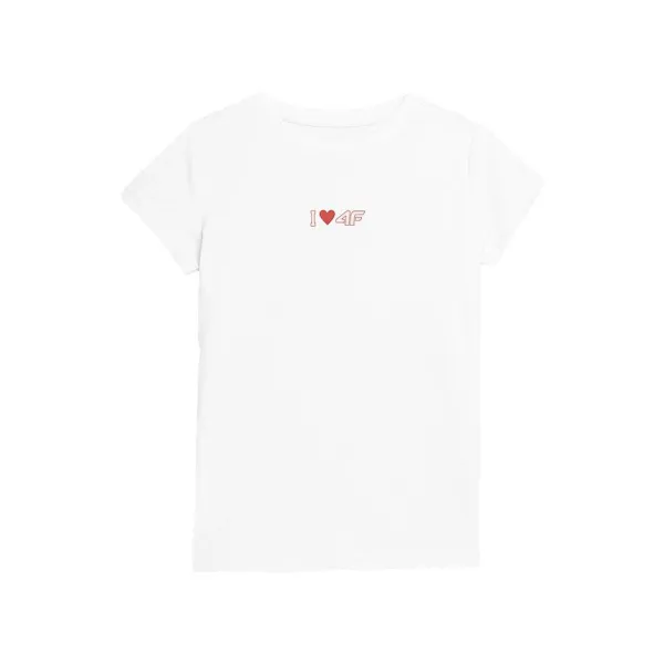 Child's Short Sleeve T-Shirt 4F JTSD005 White