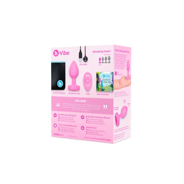Vibrators B-Vibe Heart Rozā