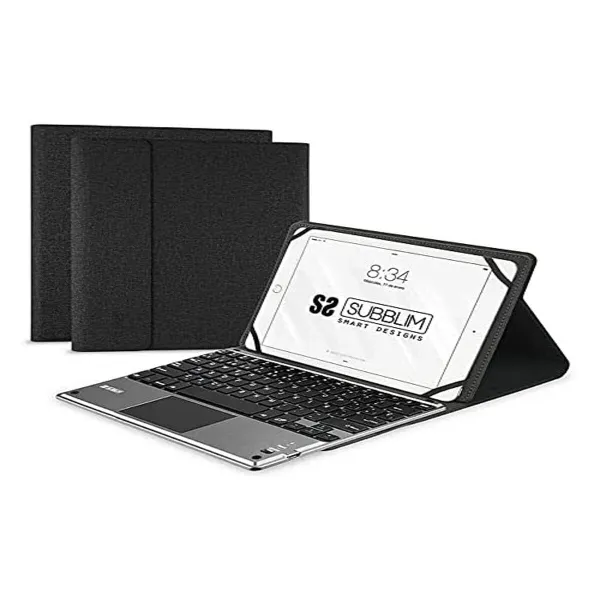 Planšetės ir klaviatūros dėklas Subblim SUB-KT2-BTP001 Juoda Ispaniška Qwerty