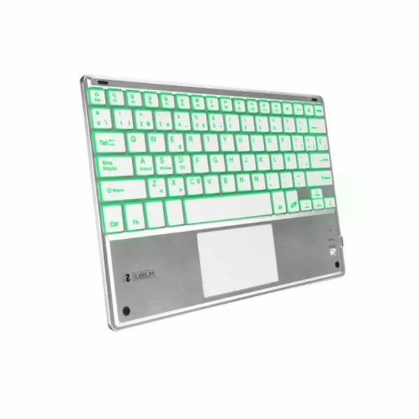 Bluetooth klaviatūra su atrama planšetei Subblim SUB-KBT-SMBT50 Sidabras Ispaniška Qwerty QWERTY