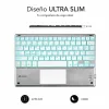 Bluetooth klaviatūra su atrama planšetei Subblim SUB-KBT-SMBT50 Sidabras Ispaniška Qwerty QWERTY