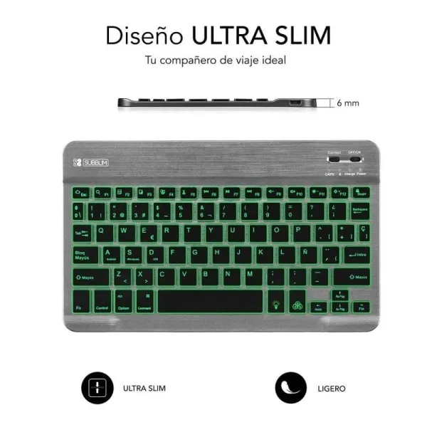 Bluetooth-клавиатура Subblim SUB-KBT-SMBL31 Серый Испанская Qwerty