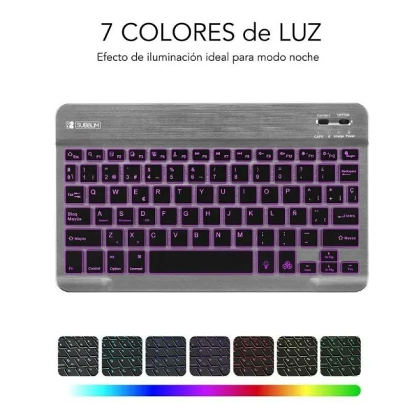 Bluetooth-клавиатура Subblim SUB-KBT-SMBL31 Серый Испанская Qwerty