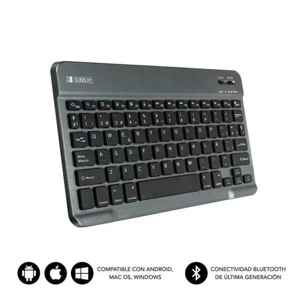 Blueutooth klaviatūra Subblim SUB-KBT-SM0002 Pelēks Spāņu Qwerty