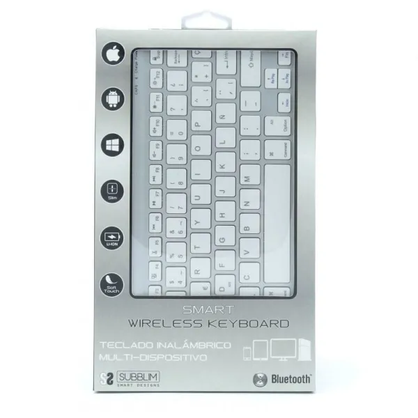 Blueutooth klaviatūra Subblim SUB-KBT-SM0001 Sudrabains Spāņu Qwerty
