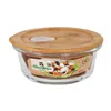 Round Lunch Box with Lid Quttin Crystal Bamboo