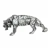 Decorative Figure DKD Home Decor Silver Colonial Tiger 31 x 7,5 x 13,5 cm