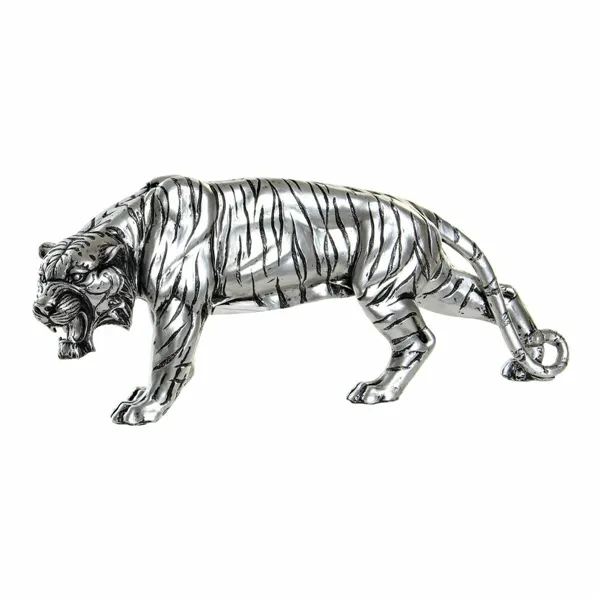 Decorative Figure DKD Home Decor Silver Colonial Tiger 31 x 7,5 x 13,5 cm