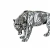 Decorative Figure DKD Home Decor Silver Colonial Tiger 31 x 7,5 x 13,5 cm