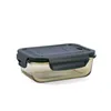 Hermetic Lunch Box Bidasoa Infinity Rectangular Green Yellow Glass 630 ml